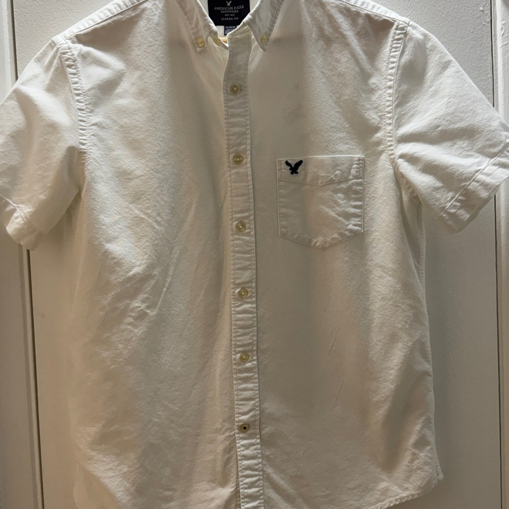 Men's White Short Sleeve Shirt